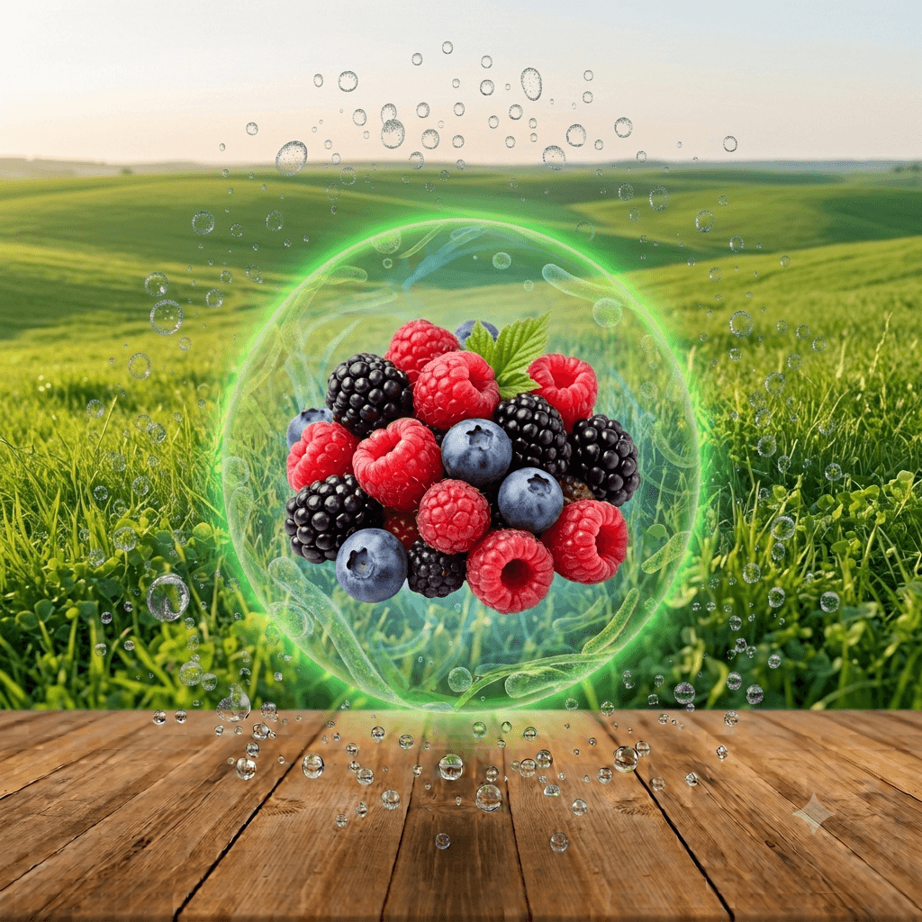 Fresh berries, representative of the produce Ducura's biocontrol technology protects